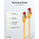 GOOBAY καλώδιο δικτύου 68299, CAT 6 S/FTP, copper, 250MHz, 0.50m, κίτρινο