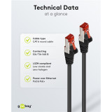 GOOBAY καλώδιο δικτύου 68700, CAT 6 S/FTP, copper, 250MHz, 5m, μαύρο
