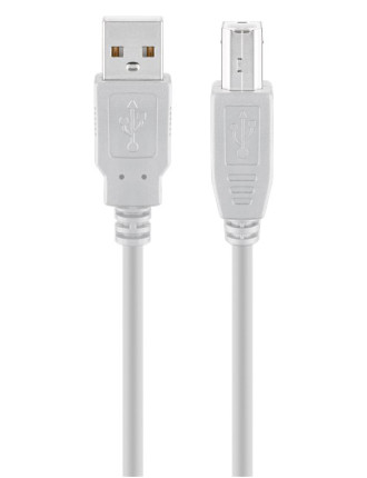 GOOBAY καλώδιο USB σε USB Type B 68714, 5m, 480Mbps, γκρι