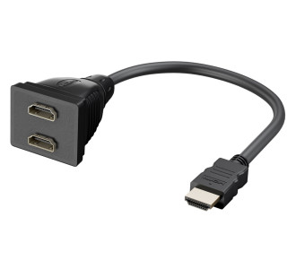 GOOBAY HDMI splitter 68784, 1x input/2x output, 1080p, μαύρο