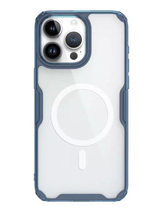 NILLKIN θήκη Nature Pro Magnetic για iPhone 15 Pro, διάφανη-μπλε
