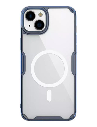 NILLKIN θήκη Nature Pro Magnetic για iPhone 15 Plus, διάφανη-μπλε NILLKIN θήκη Nature Pro Magnetic για iPhone 15 Plus, διάφανη-μπλε