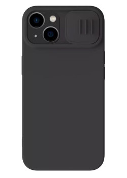 NILLKIN θήκη CamShield Silky Silicone για iPhone 15 Plus, μαύρη