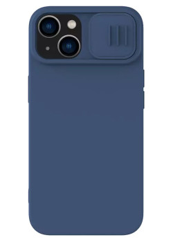 NILLKIN θήκη CamShield Silky Silicone για iPhone 15 Plus, μπλε