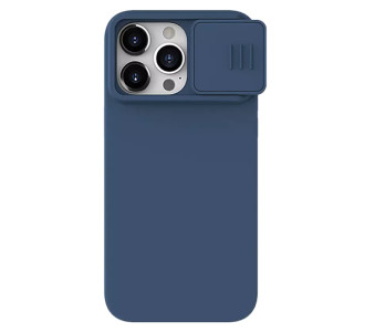 NILLKIN θήκη CamShield Silky Silicone για iPhone 15 Pro, μπλε