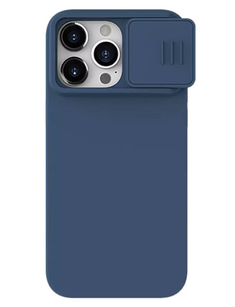 NILLKIN θήκη CamShield Silky Silicone για iPhone 15 Pro, μπλε