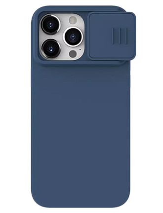 NILLKIN θήκη CamShield Silky Silicone για iPhone 15 Pro Max, μπλε