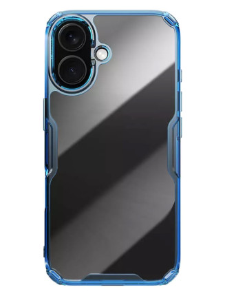 NILLKIN θήκη Nature TPU Pro για iPhone 16, διάφανη-μπλε