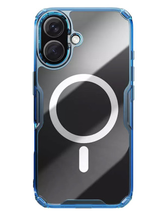 NILLKIN θήκη Nature TPU Pro Magnetic για iPhone 16, διάφανη-μπλε