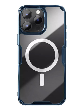 NILLKIN θήκη Nature TPU Pro Magnetic για iPhone 16 Pro, διάφανη-μπλε