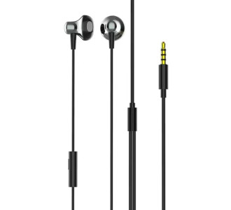 LDNIO earphones με μικρόφωνο HP08, 3.5mm σύνδεση, Φ13mm, 1.2m, γκρι
