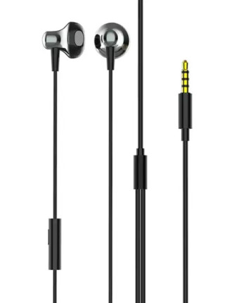 LDNIO earphones με μικρόφωνο HP08, 3.5mm σύνδεση, Φ13mm, 1.2m, γκρι LDNIO earphones με μικρόφωνο HP08, 3.5mm σύνδεση, Φ13mm, 1.2m, γκρι