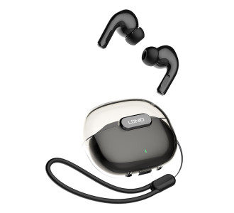 LDNIO earphones με θήκη φόρτισης T02, True Wireless, HiFi, Φ13mm, μαύρα