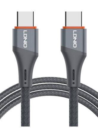 LDNIO καλώδιο USB-C σε USB-C LC631C, 65W PD, 1m, γκρι LDNIO καλώδιο USB-C σε USB-C LC631C, 65W PD, 1m, γκρι