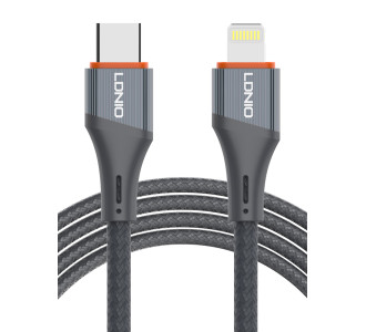 LDNIO καλώδιο Lightning σε USB-C LC631I, 30W PD, 1m, γκρι