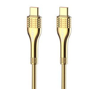 LDNIO καλώδιο USB-C σε USB-C LC651C, 65W, 1m, χρυσό