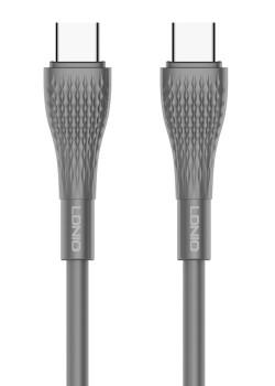 LDNIO καλώδιο USB-C σε USB-C LC671C, 65W PD, 1m, γκρι