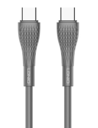 LDNIO καλώδιο USB-C σε USB-C LC671C, 65W PD, 1m, γκρι LDNIO καλώδιο USB-C σε USB-C LC671C, 65W PD, 1m, γκρι