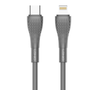 LDNIO καλώδιο Lightning σε USB-C LC671I, 30W PD, 1m, γκρι