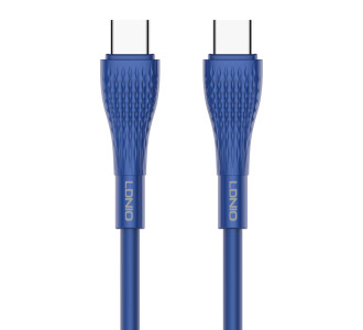 LDNIO καλώδιο USB-C σε USB-C LC672C, 65W PD, 2m, μπλε LDNIO καλώδιο USB-C σε USB-C LC672C, 65W PD, 2m, μπλε