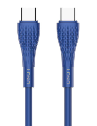 LDNIO καλώδιο USB-C σε USB-C LC672C, 65W PD, 2m, μπλε