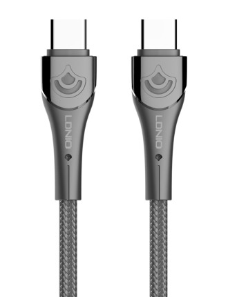 LDNIO καλώδιο USB-C σε USB-C LC861C, 65W PD, 1m, γκρι LDNIO καλώδιο USB-C σε USB-C LC861C, 65W PD, 1m, γκρι