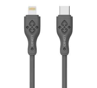 LDNIO καλώδιο Lightning σε USB-C LC811I, 30W PD, 1m, γκρι LDNIO καλώδιο Lightning σε USB-C LC811I, 30W PD, 1m, γκρι