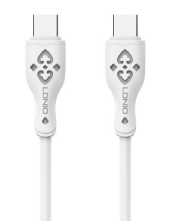 LDNIO καλώδιο USB-C σε USB-C LC812C, 65W PD, 2m, λευκό