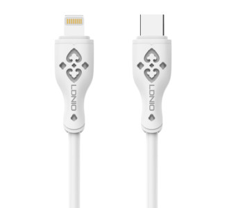 LDNIO καλώδιο Lightning σε USB-C LC812I, 30W PD, 2m, λευκό