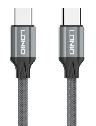 LDNIO καλώδιο USB-C σε USB-C LC442C, 65W PD, 2m, γκρι LDNIO καλώδιο USB-C σε USB-C LC442C, 65W PD, 2m, γκρι