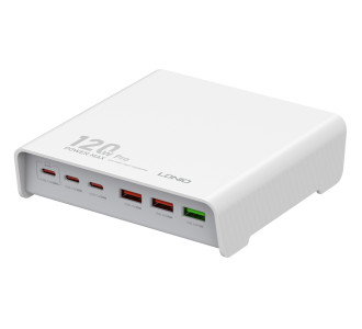 LDNIO σταθμός φόρτισης Q605, 3x USB-C & 3x USB, 120W, PD/QC, λευκός LDNIO σταθμός φόρτισης Q605, 3x USB-C & 3x USB, 120W, PD/QC, λευκός