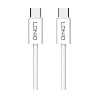 LDNIO καλώδιο USB-C LC901C, 65W PD, 480Mbps, 1m, λευκό