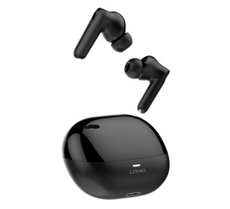 LDNIO earphones με θήκη φόρτισης T05, True Wireless, 13mm, 40/500mAh, μαύρα LDNIO earphones με θήκη φόρτισης T05, True Wireless, 13mm, 40/500mAh, μαύρα