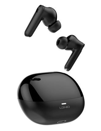 LDNIO earphones με θήκη φόρτισης T05, True Wireless, 13mm, 40/500mAh, μαύρα