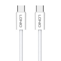 LDNIO καλώδιο USB-C iP-901c, 65W, 480Mbps, 1m, λευκό LDNIO καλώδιο USB-C iP-901c, 65W, 480Mbps, 1m, λευκό