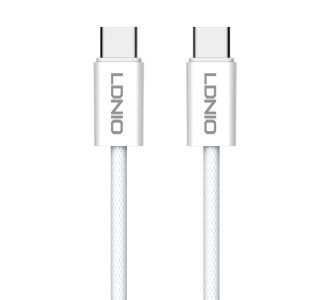 LDNIO καλώδιο USB-C iP-902c, 65W, 480Mbps, 2m, λευκό