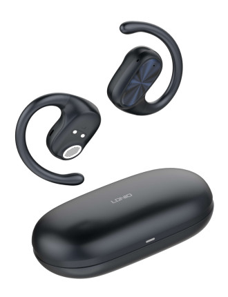 LDNIO earphones με θήκη φόρτισης T07, OWS Bone Conduction, 15mm, 60/500mAh, μαύρα