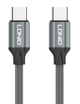 LDNIO καλώδιο USB-C iP-441c, 65W, 480Mbps, 1m, γκρι LDNIO καλώδιο USB-C iP-441c, 65W, 480Mbps, 1m, γκρι