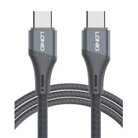 LDNIO καλώδιο USB-C LC632c, 100W, 480Mbps, 2m, μαύρο LDNIO καλώδιο USB-C LC632c, 100W, 480Mbps, 2m, μαύρο