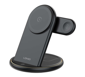 LDNIO ασύρματος φορτιστής WL02 με LED φωτισμό, 3 σε 1, 15W, μαύρος LDNIO ασύρματος φορτιστής WL02 με LED φωτισμό, 3 σε 1, 15W, μαύρος