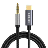 LDNIO καλώδιο USB-C σε 3.5mm LS-Y92c, 2m, μαύρο LDNIO καλώδιο USB-C σε 3.5mm LS-Y92c, 2m, μαύρο