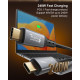 LDNIO καλώδιο USB-C TC-11c, 240W, 40Gbps, 8K/60Hz, 1m, μαύρο LDNIO καλώδιο USB-C TC-11c, 240W, 40Gbps, 8K/60Hz, 1m, μαύρο