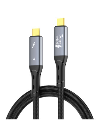 LDNIO καλώδιο USB-C TC-11c, 240W, 40Gbps, 8K/60Hz, 1m, μαύρο LDNIO καλώδιο USB-C TC-11c, 240W, 40Gbps, 8K/60Hz, 1m, μαύρο