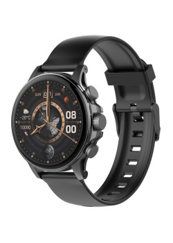 LDNIO smartwatch SW01, heart rate, 1.58" AMOLED, lP68, μαύρο