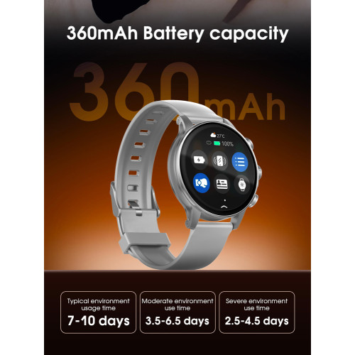 LDNIO smartwatch SW01, heart rate, 1.58" AMOLED, lP68, μαύρο