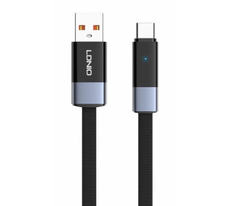 LDNIO καλώδιο USB-C σε USB LS242c, flat, 50W, 480Mbps, 2m, μαύρο LDNIO καλώδιο USB-C σε USB LS242c, flat, 50W, 480Mbps, 2m, μαύρο