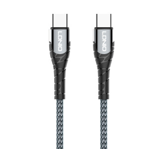 LDNIO καλώδιο USB-C σε USB-C LC102, 65W PD, 2m, γκρι