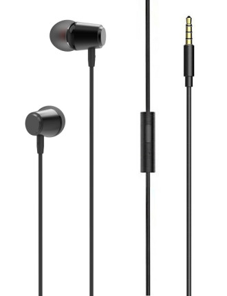 LDNIO earphones με μικρόφωνο HP03, 3.5mm σύνδεση, Φ10mm, 1.2m, μαύρα