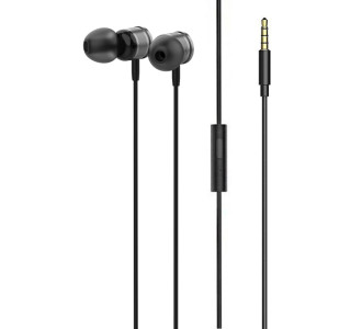 LDNIO earphones με μικρόφωνο HP04, 3.5mm σύνδεση, Φ10mm, 1.2m, γκρι