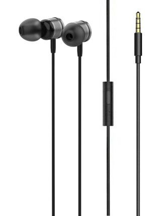 LDNIO earphones με μικρόφωνο HP04, 3.5mm σύνδεση, Φ10mm, 1.2m, γκρι